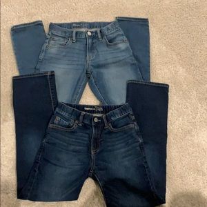 Gap boys jeans- 1 light wash 1 dark wash